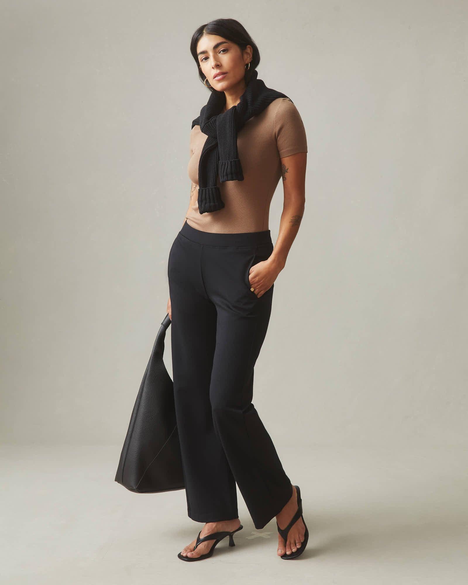 Ponte Straight Pant - Super Black Female Product Image