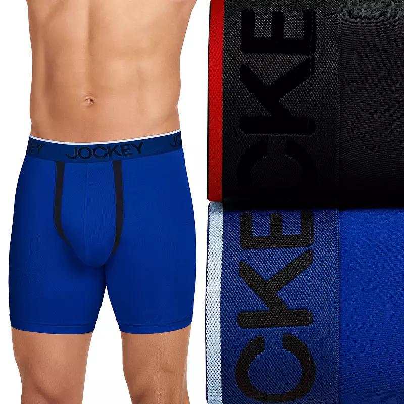 Big & Tall Jockey® 2-Pack Big Man Chafe Proof Pouch Microfiber 6" Boxer Brief, Men's,  Product Image