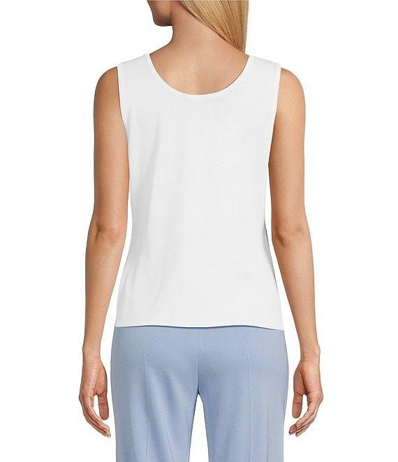 MISOOK Knit Double Scoop Neck Sleeveless Tank Product Image