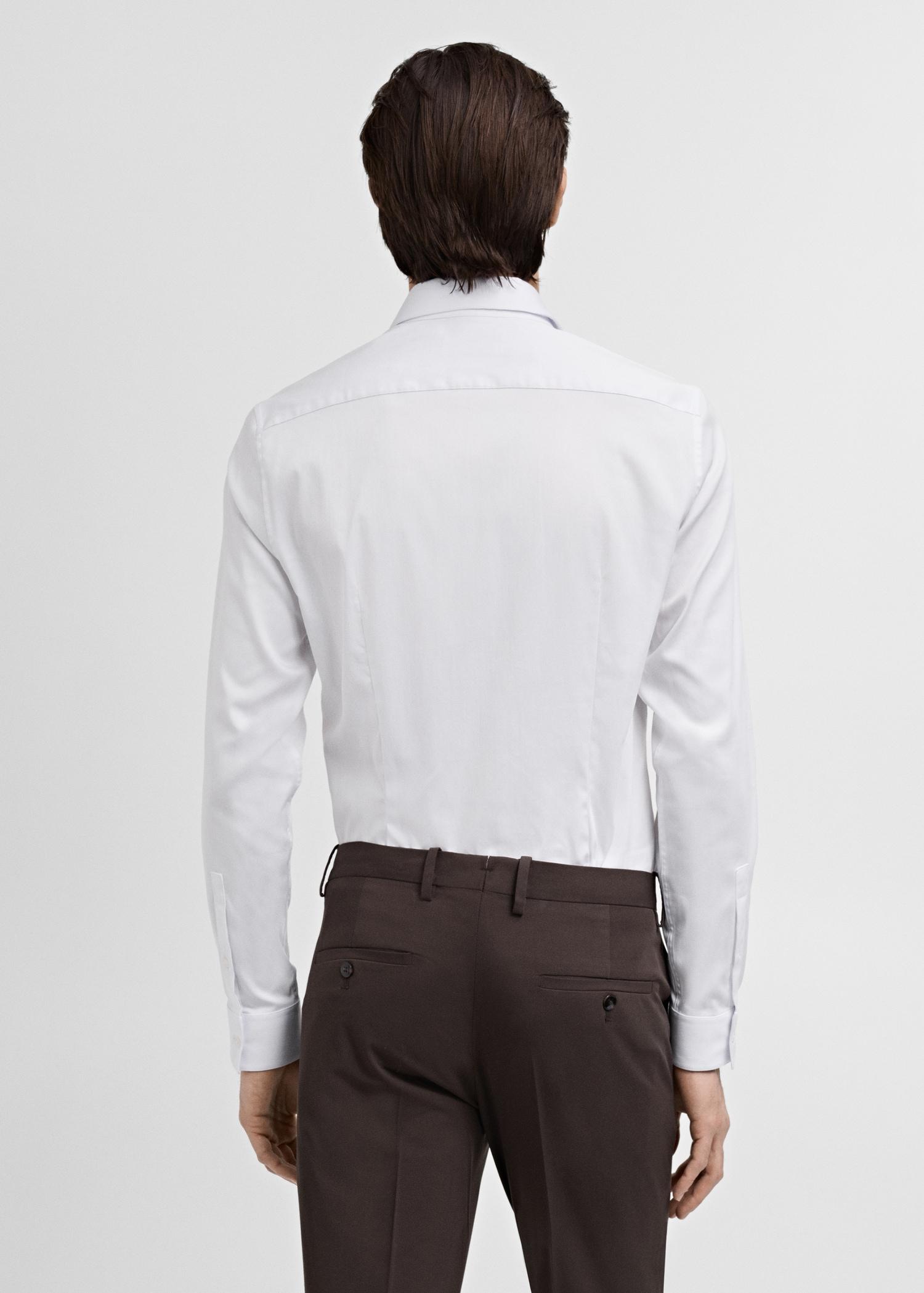 Slim fit cotton suit shirt - Men | MANGO USA Product Image
