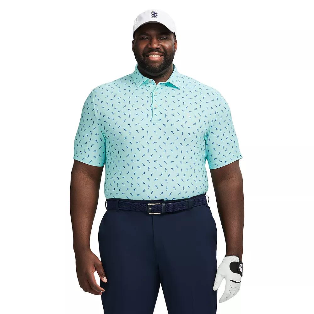 Big & Tall IZOD Swingflex Elite Golf Short Sleeve Polo Shirt, Men's, Size: Large Tall, Limptet White Ditsy Product Image