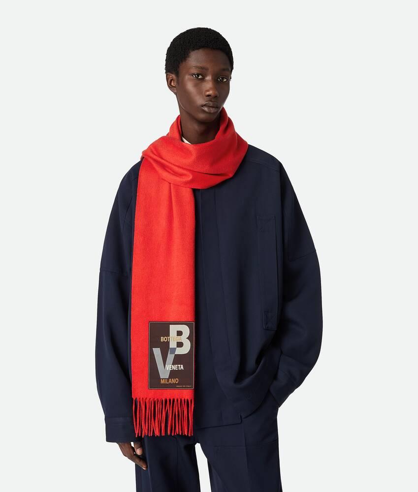 Men's Cashmere Scarf in Lava Product Image