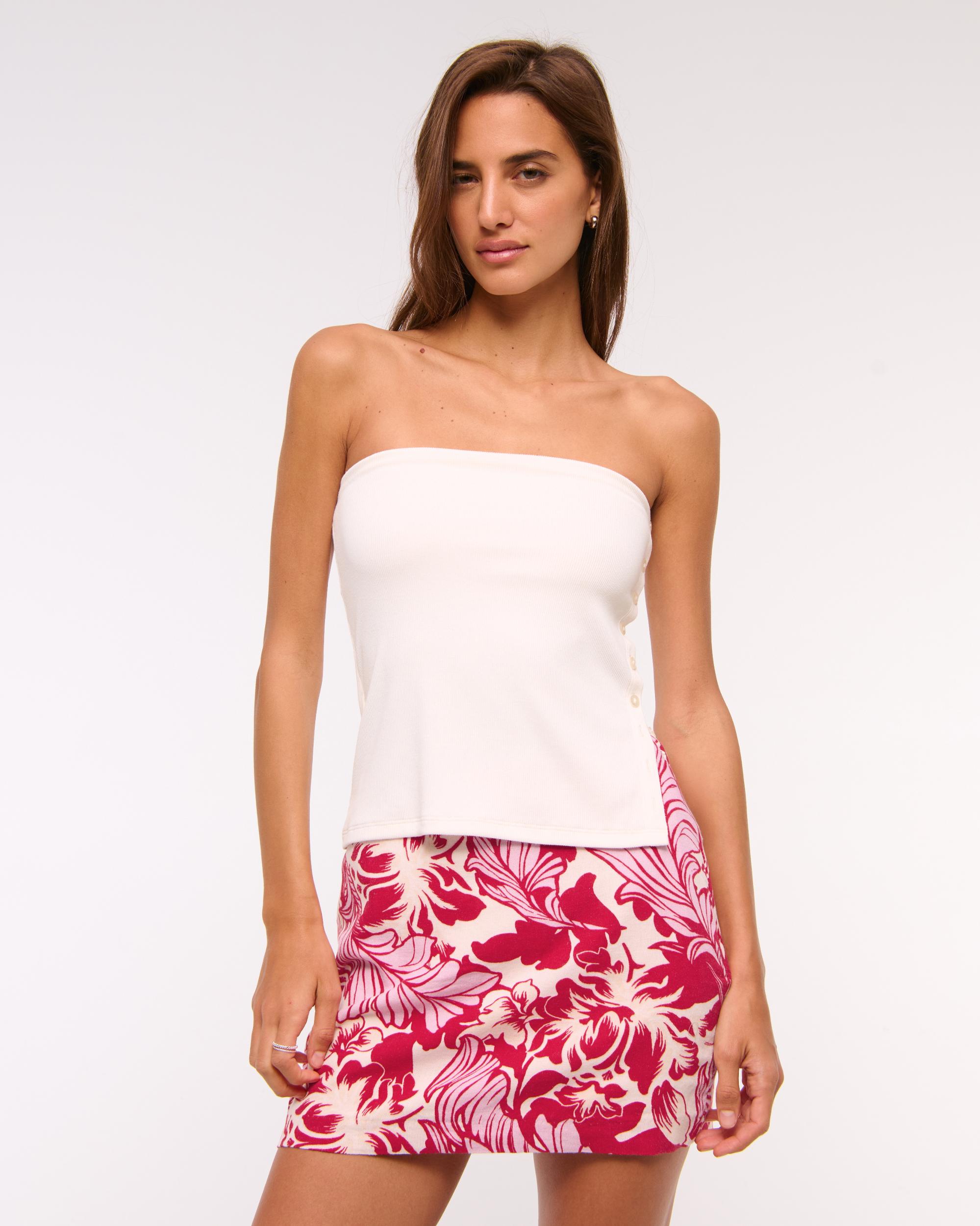 The A&F Scarlett Linen-Blend Mini Skort Product Image