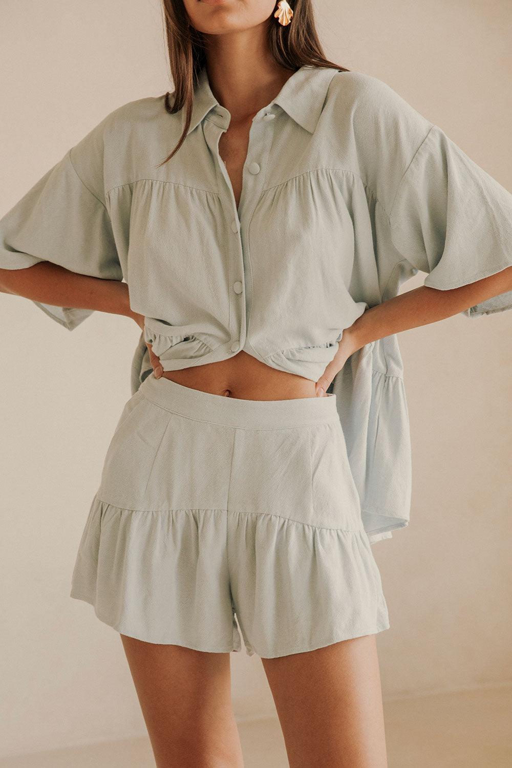 Luna Shorts - Blue Product Image