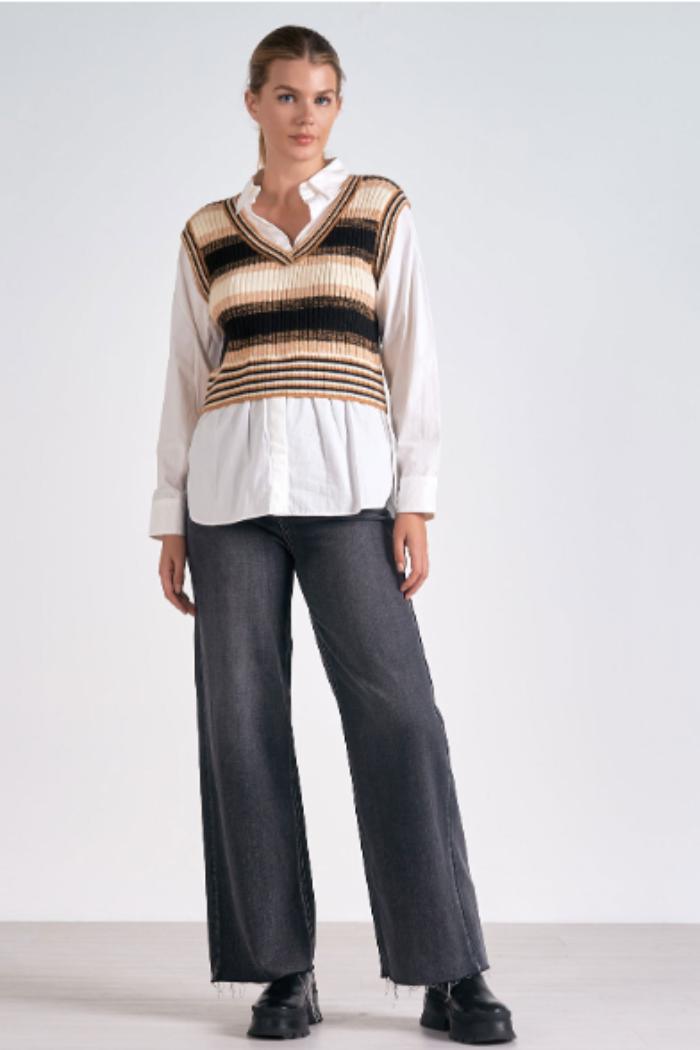 SWEATER VEST/SHIRT COMBO Product Image