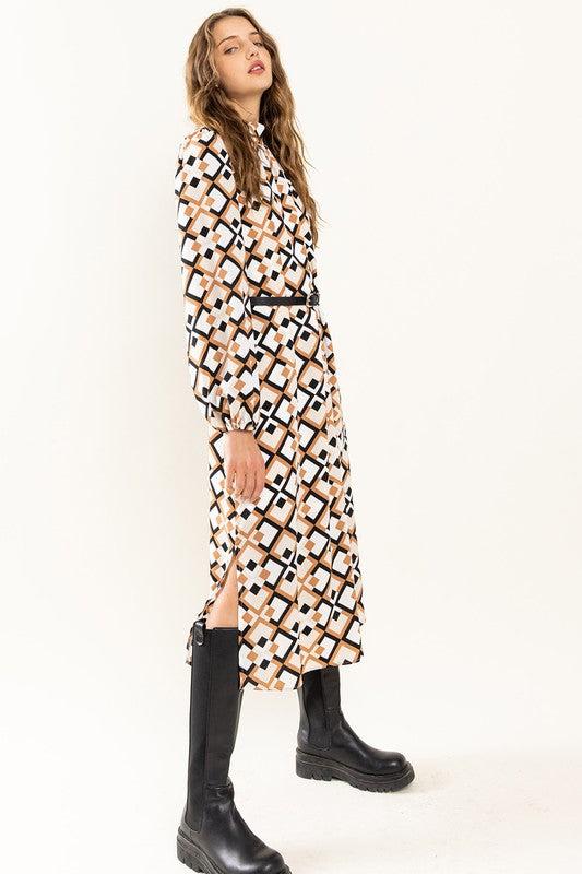 Gia Printed Midi Dress Product Image