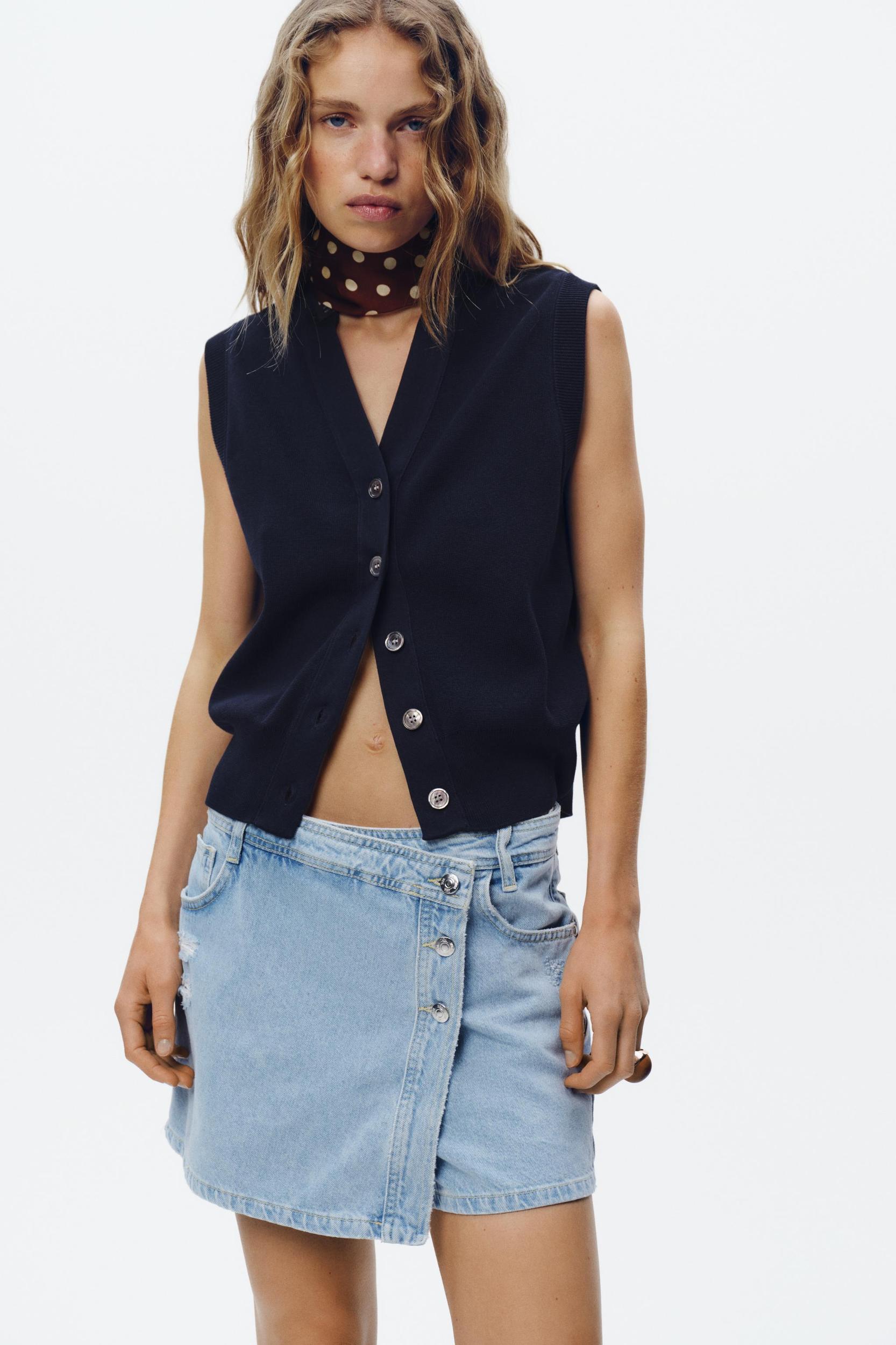 Z1975 RIPPED DENIM SKORT Product Image