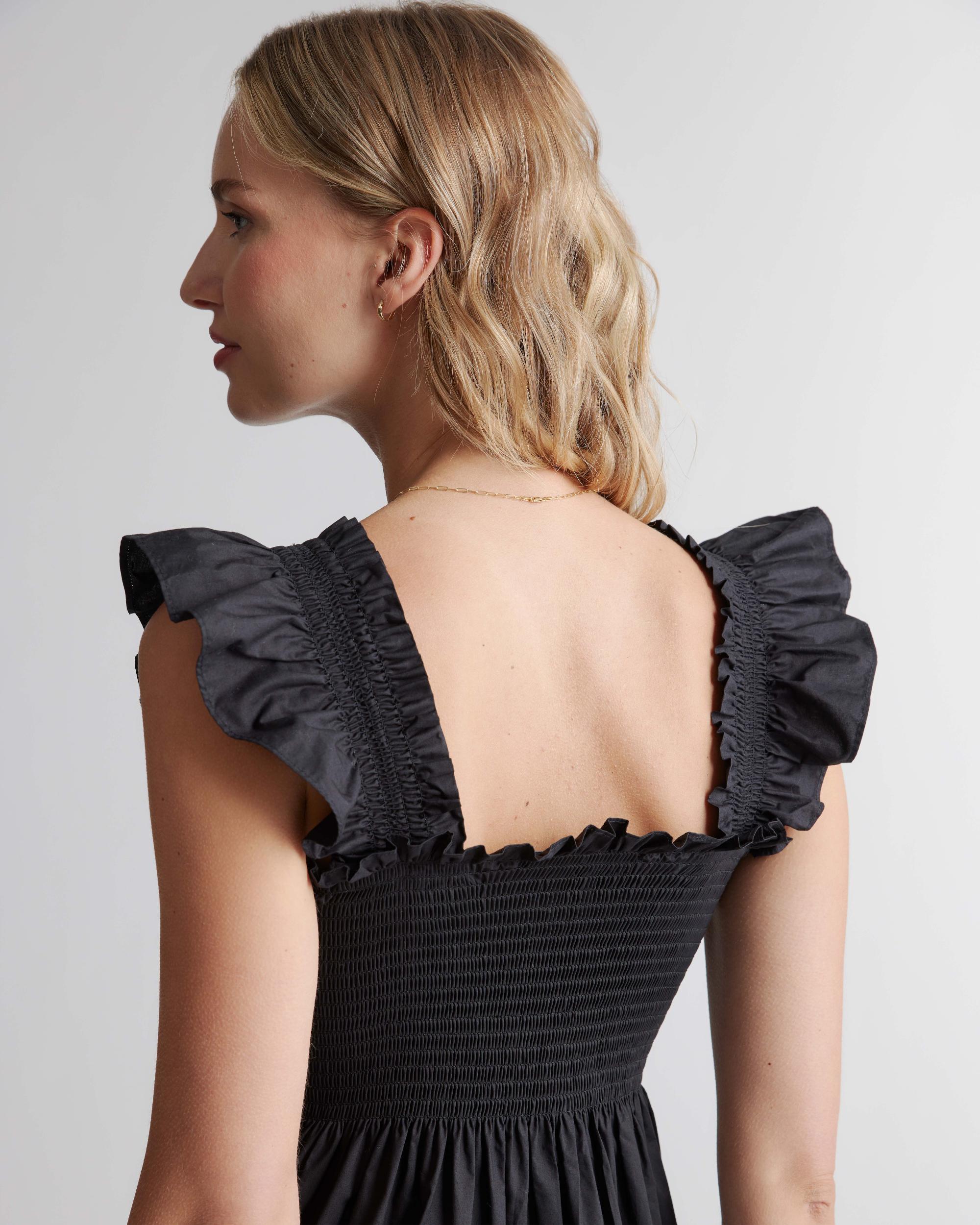 Quince | Women's Poplin Smocked Midi Dress Size XS, Organic Cotton Product Image