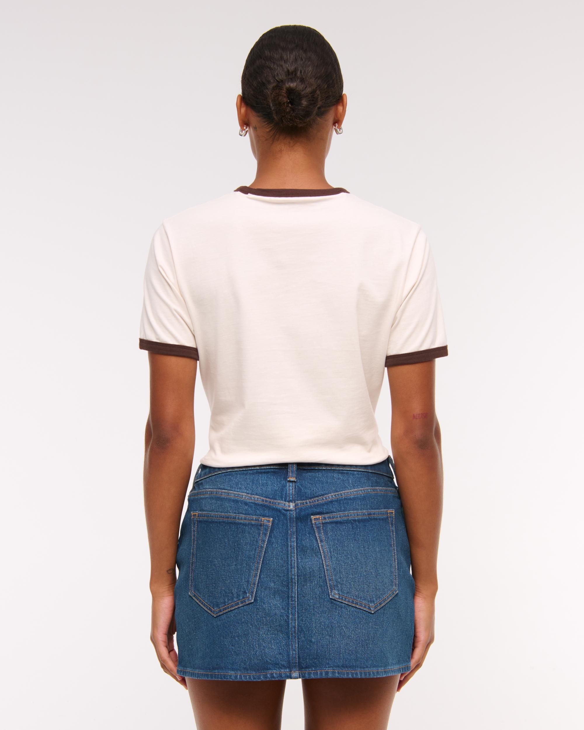 Curve Love Mid Rise Denim Mini Skirt Product Image