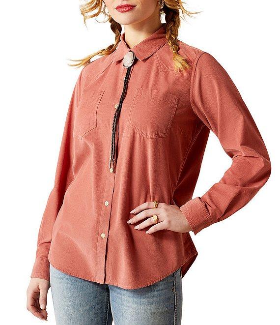 Ariat Billie Jean Corduroy Point Collar Western Yoke Long Sleeve Button Front Shirt Product Image