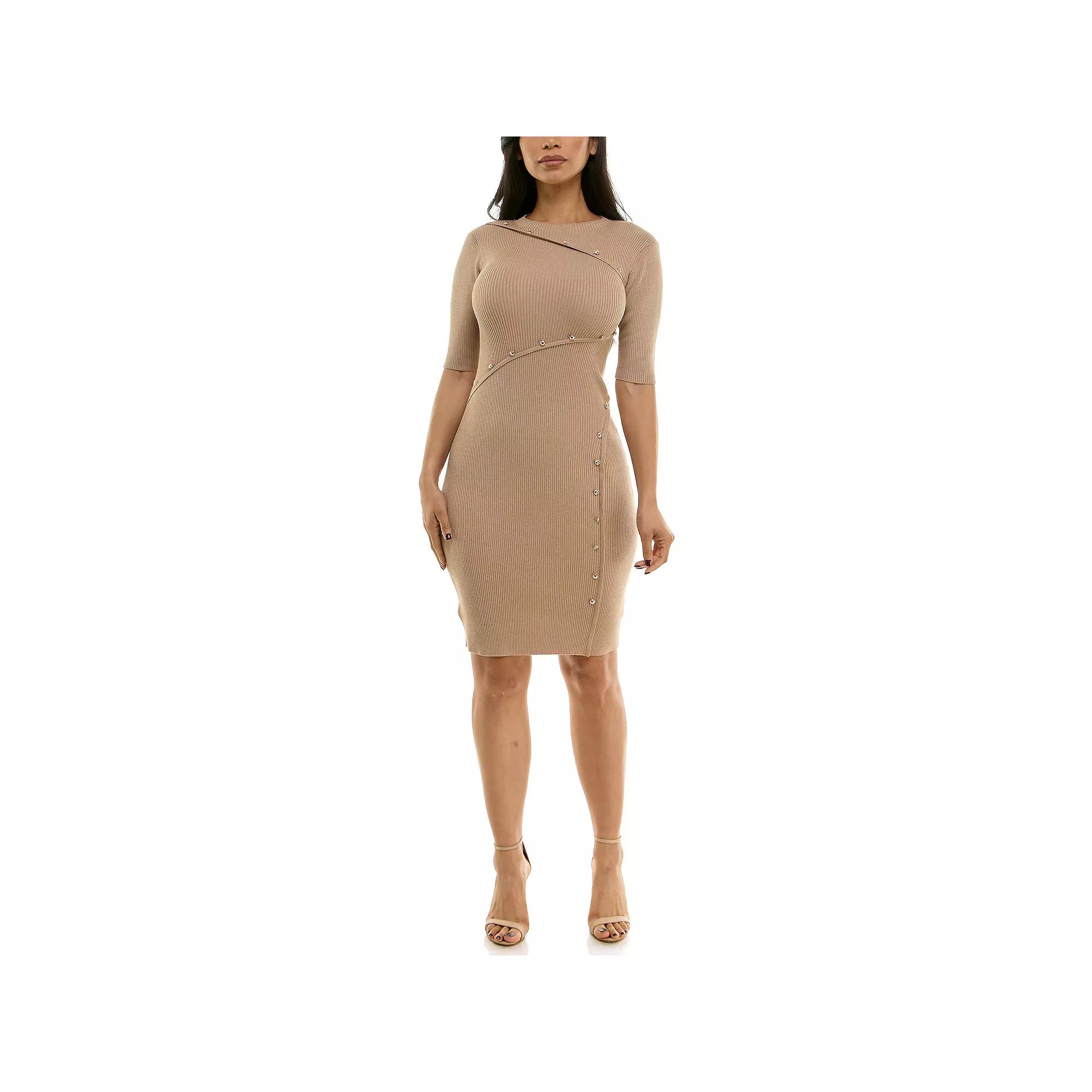 Women's Nina Leonard Mockneck Sweater Dress, Size: Medium Product Image