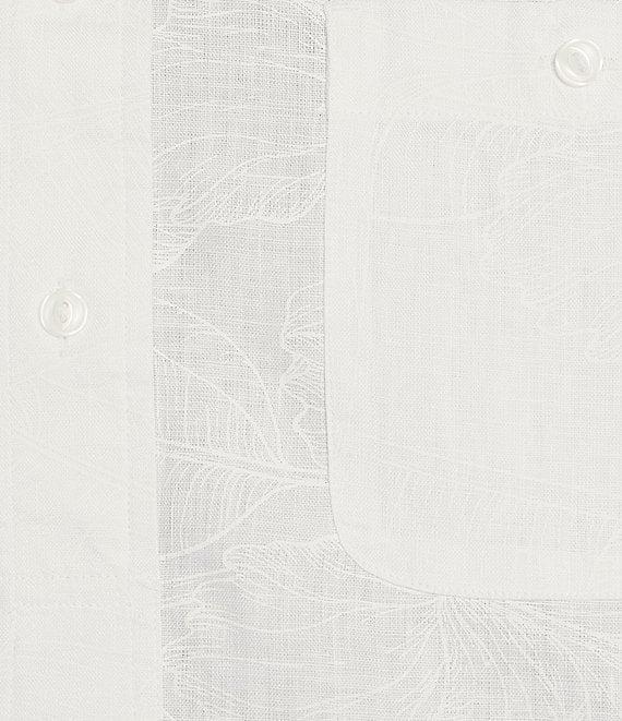 Cremieux Blue Label Cape Town Collection Leaf Print Long Sleeve Polo Shirt Product Image