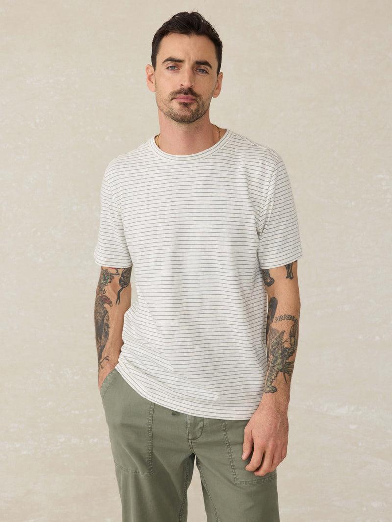 Sunwashed Tee - Cream Flint Stripe Product Image