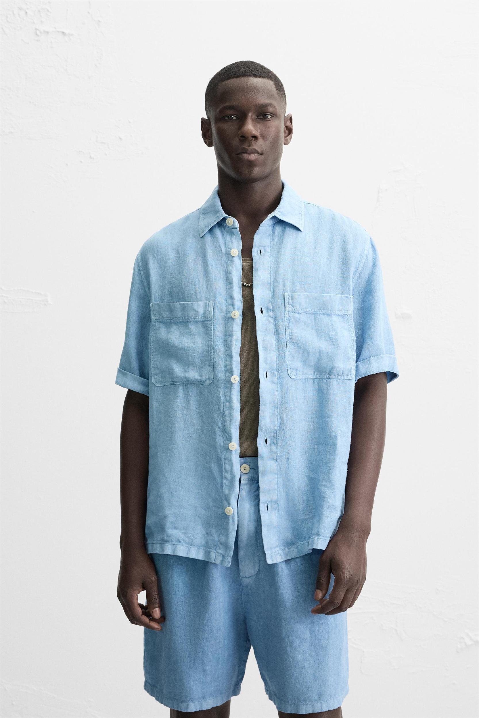 WASHED 100% LINEN SHIRT Product Image