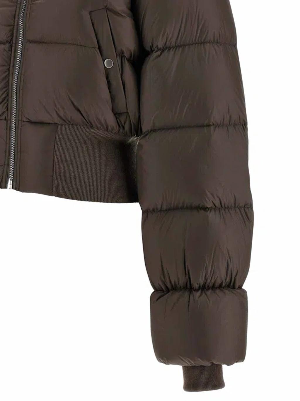 RICK OWENS Bomber Jacket Puffer Jackets Gray In Multi Product Image