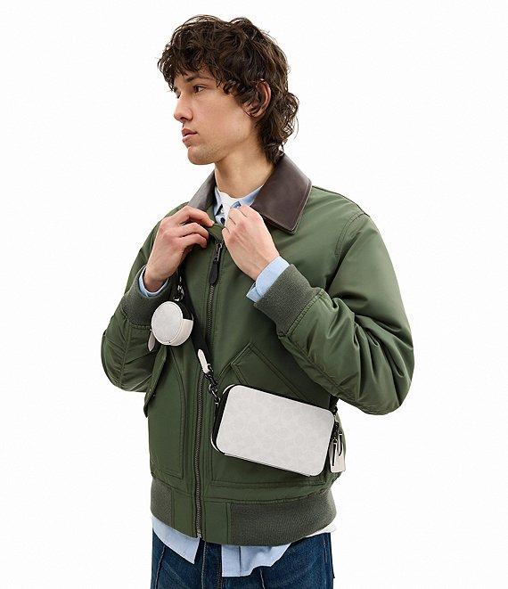 COACH Charter Signature Canvas Leather Slim Crossbody Bag Product Image