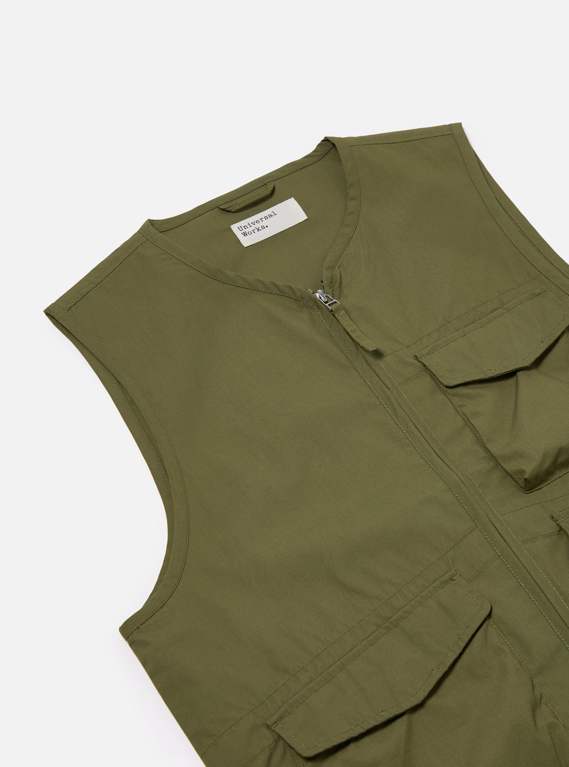 Olive Recycled Polytech Parachute Liner Gilet Product Image