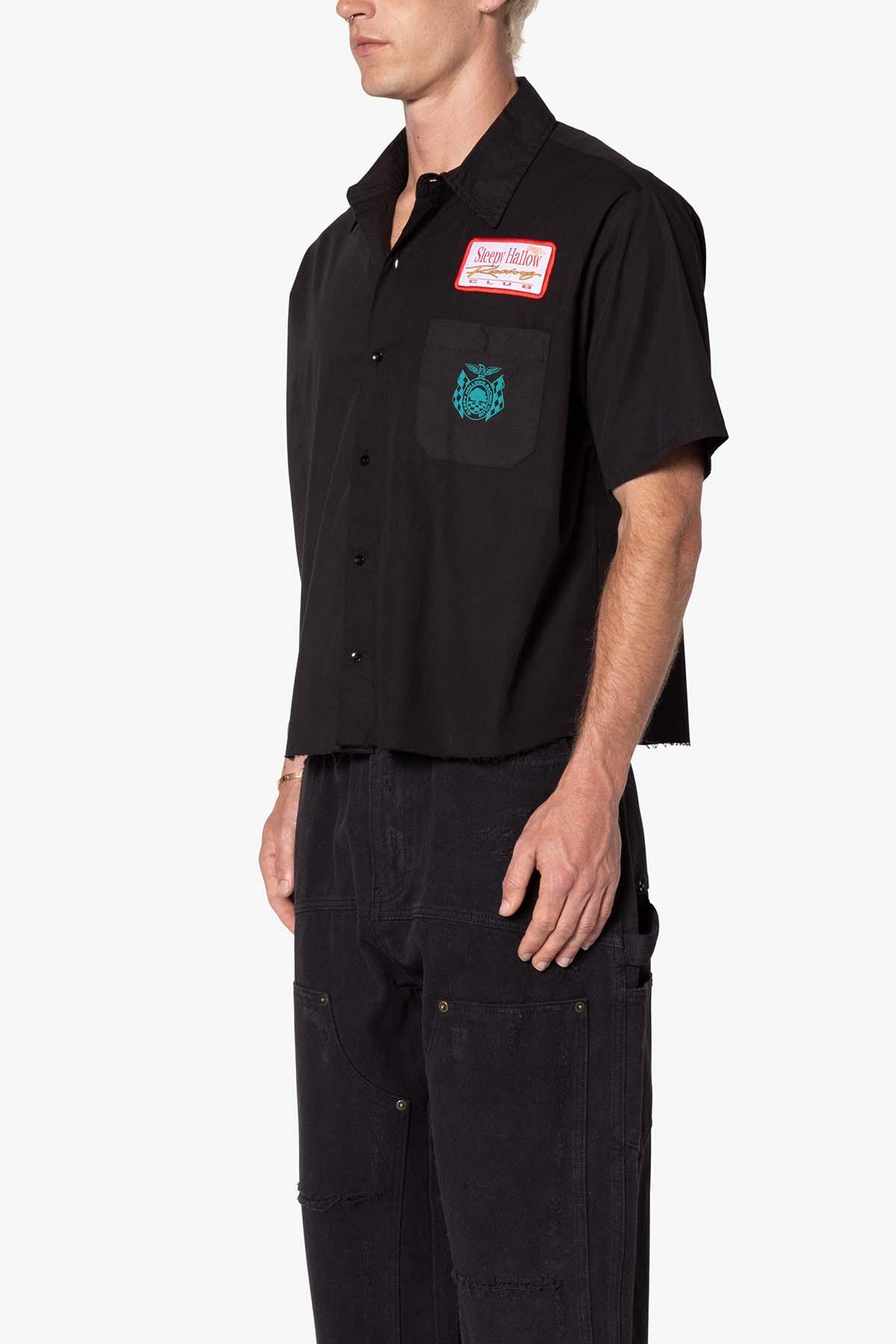 SHRC Checkered Flag Cropped Shirt - Black Product Image