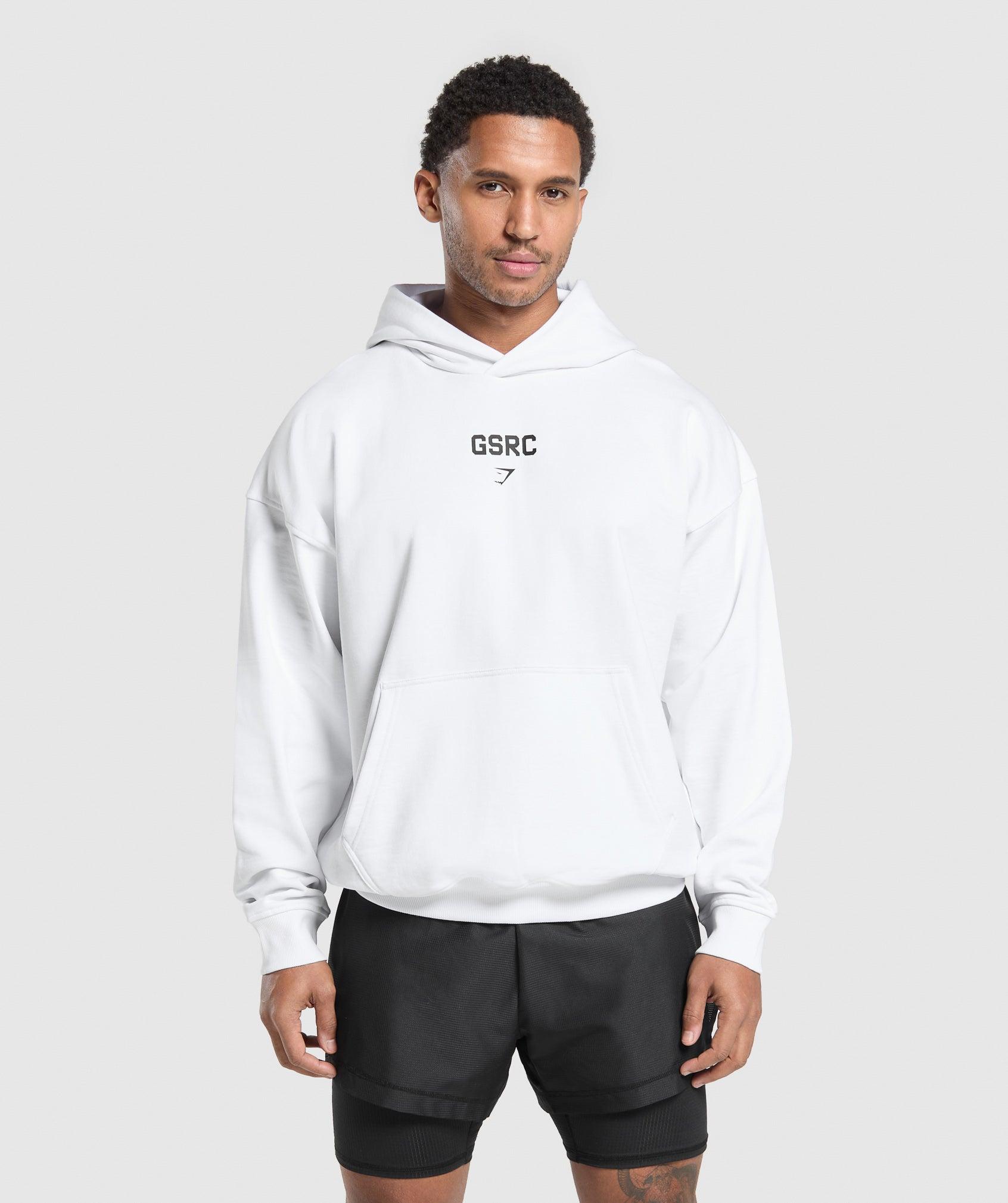 Gymshark GSRC Hoodie - White Male Product Image