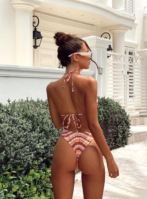 Layla High Cut Bikini Bottoms Brown Product Image