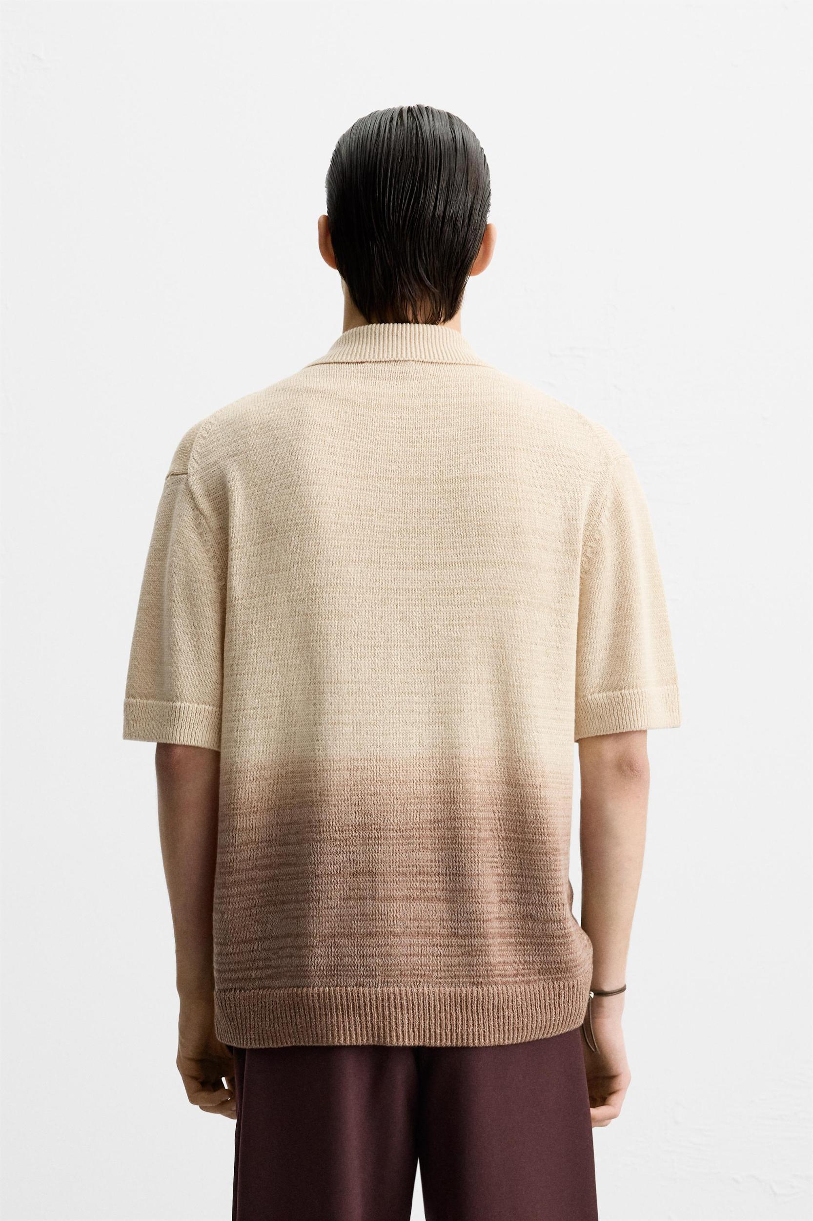 GRADIENT PRINT KNIT SHIRT Product Image