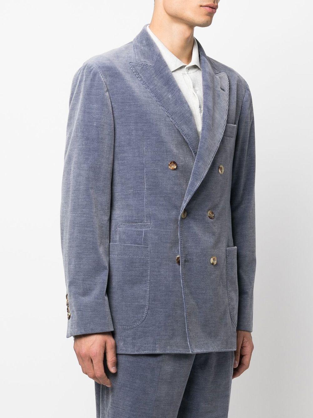 corduroy double-breasted suit jacket Product Image