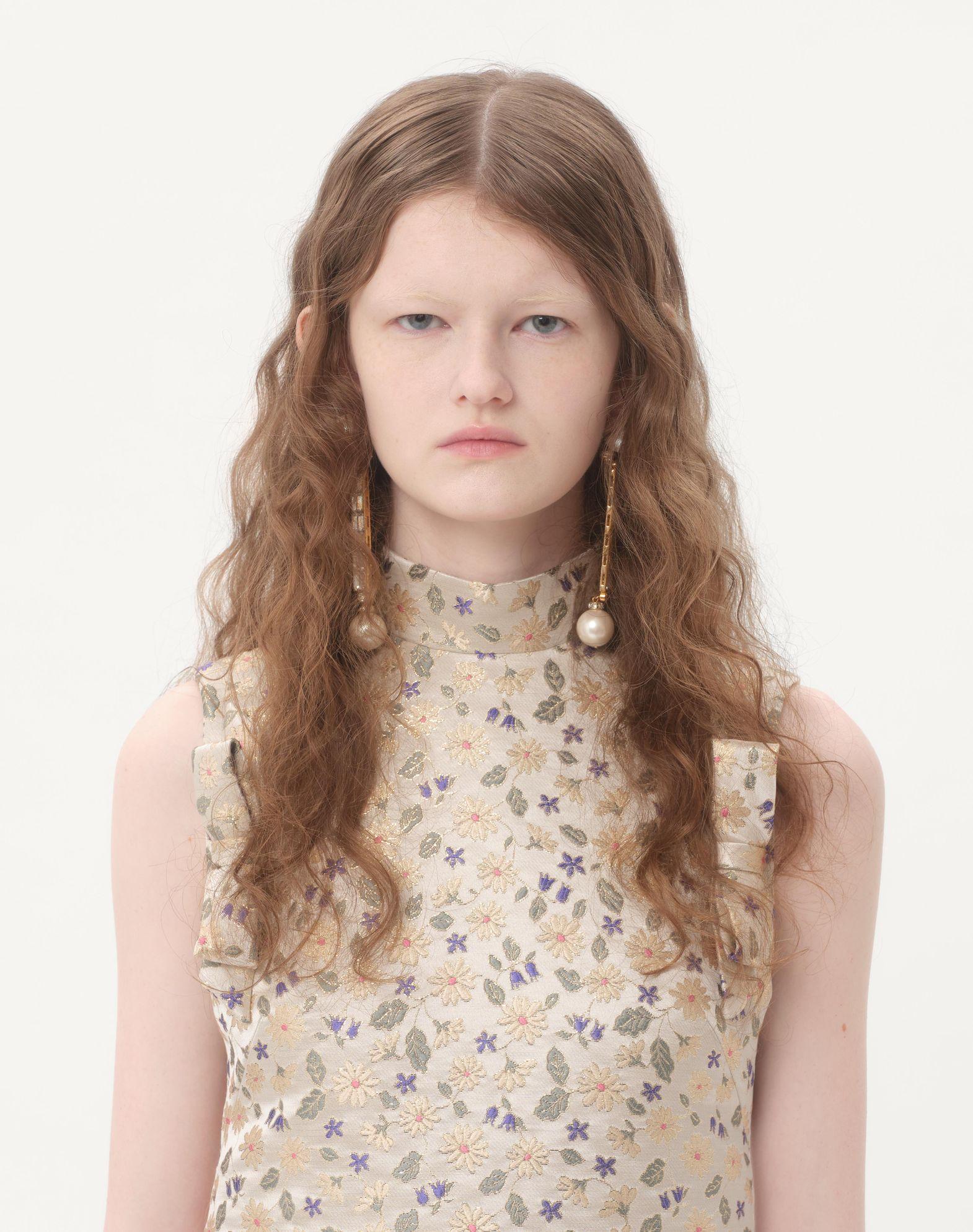 Short Dress In Garden Lurex Jacquard Product Image