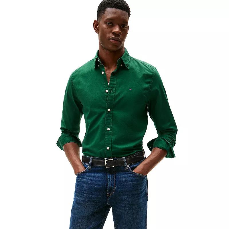 Men's Tommy Hilfiger Regular Fit Essential Stretch Oxford Shirt,  Product Image
