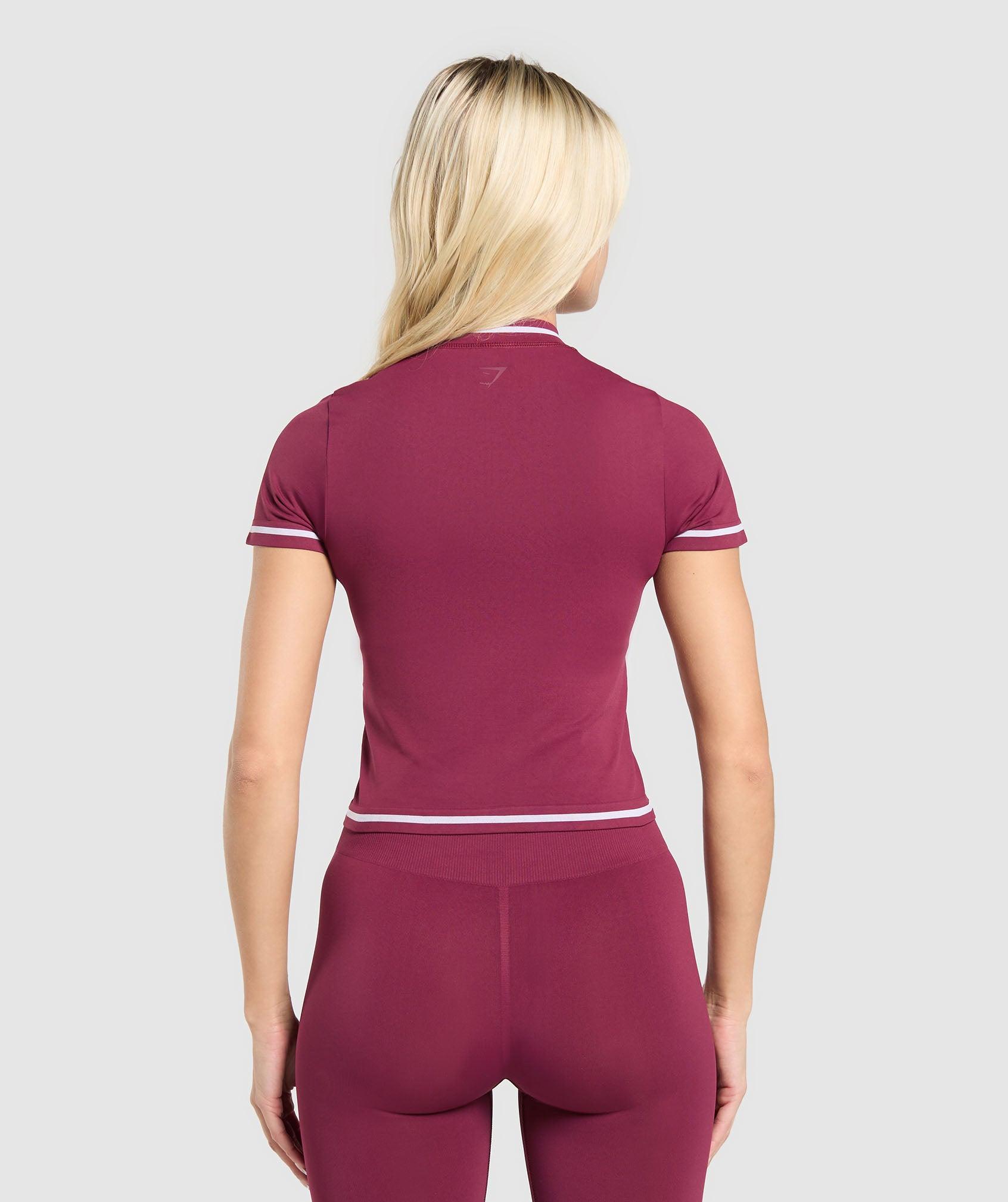 Gymshark Contrast Seamless Midi Tee - Strong Pink Female Product Image