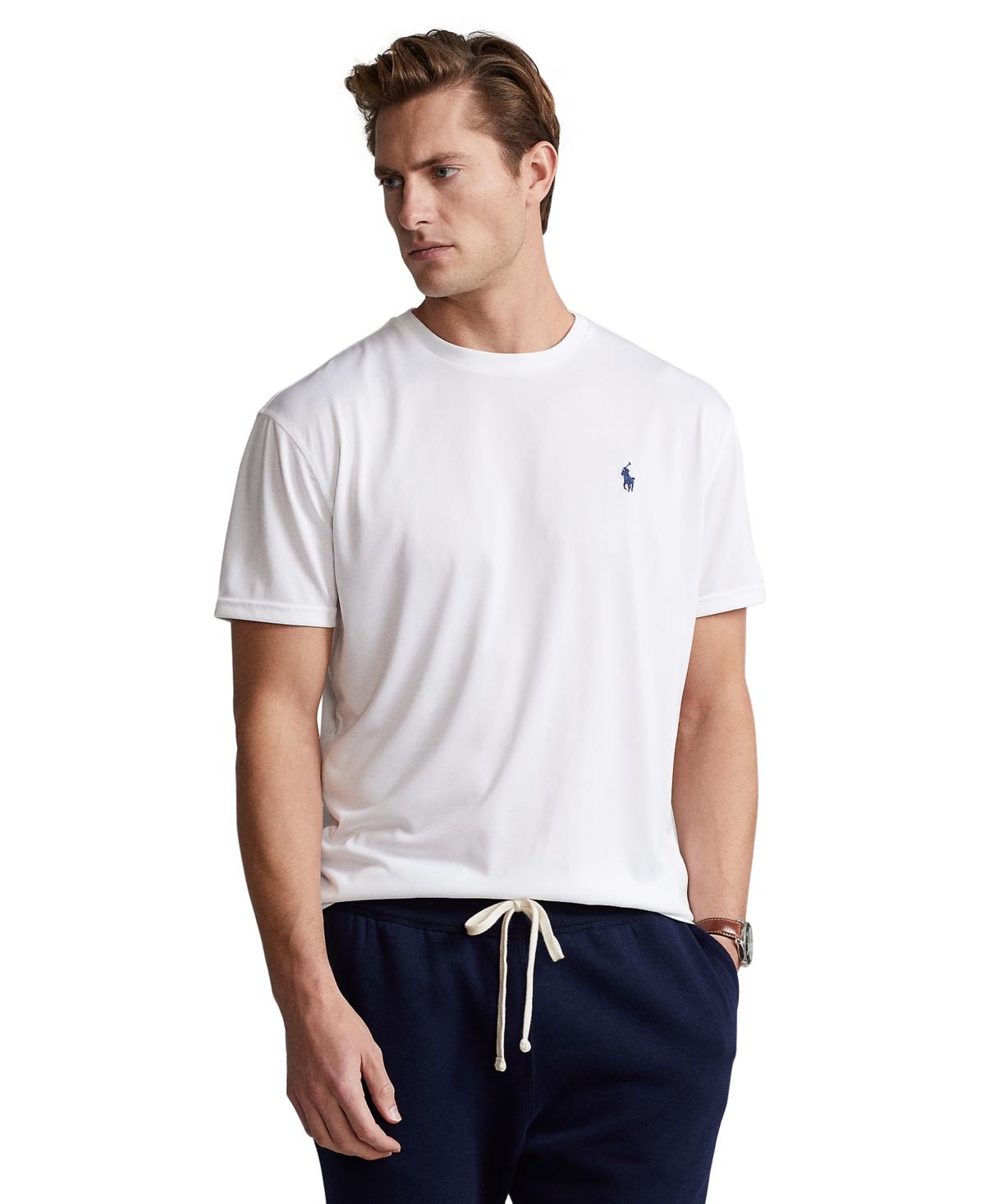 POLO RALPH LAUREN Mens White Regular-fit Crewneck Cotton-jersey T-shirt Product Image