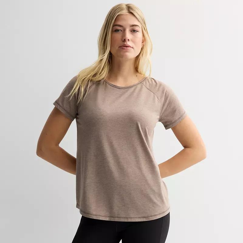 Women's Tek Gear® Core Raglan Tee, Size: XL, Kalari Green Speckle Product Image