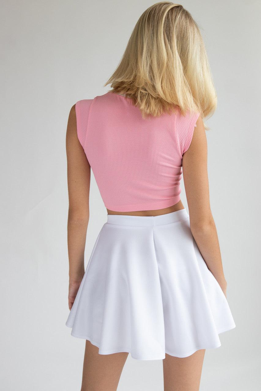 Embroidered Patch Sporty Notch Neck Seamless Tee Product Image