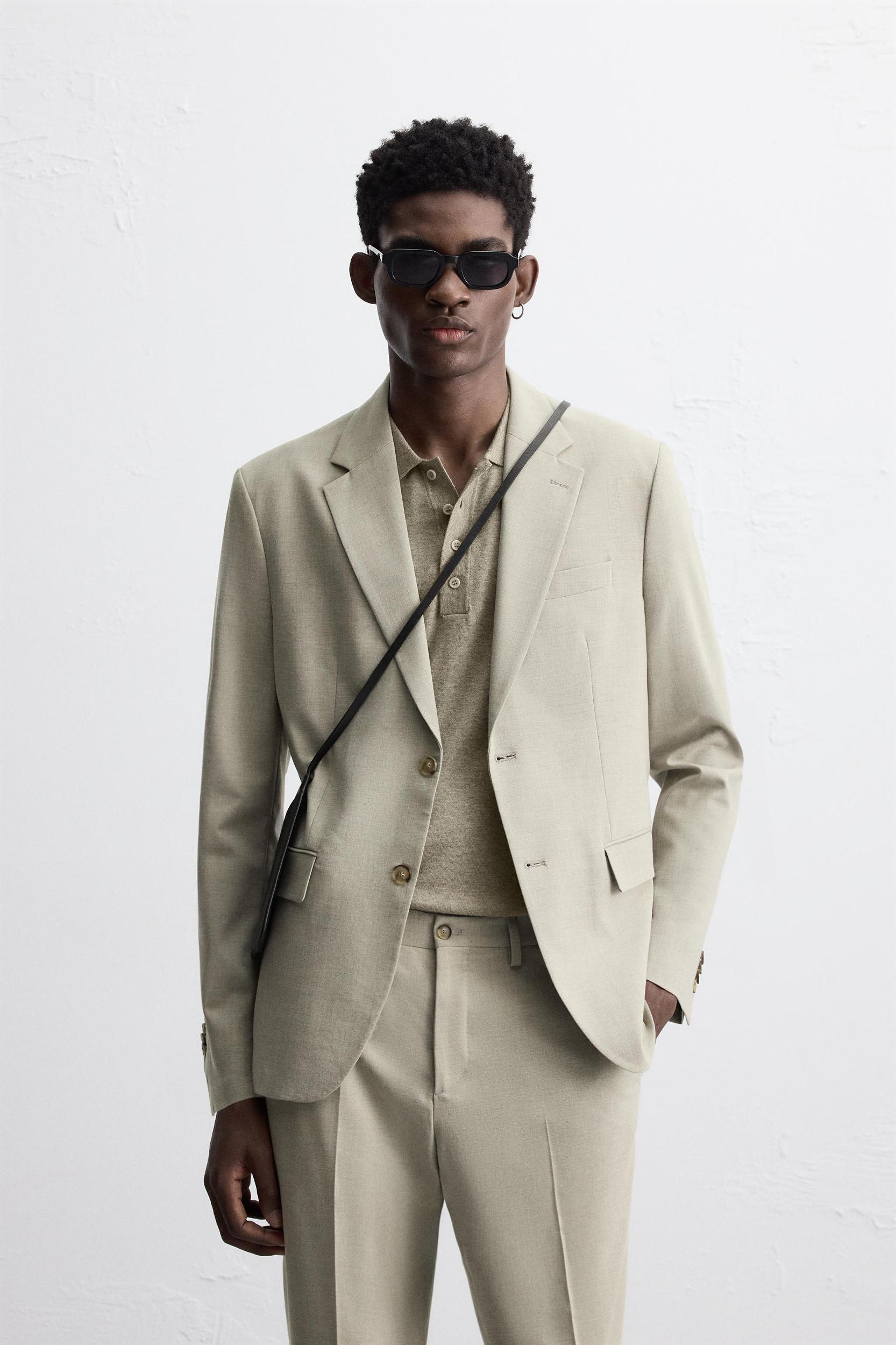 TEXTURED SUIT BLAZER Product Image