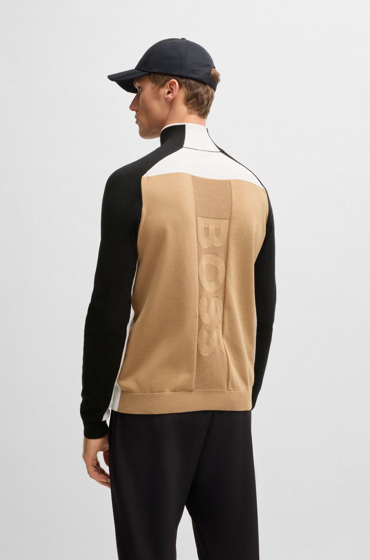 Regular-fit sweater with color-blocking Product Image