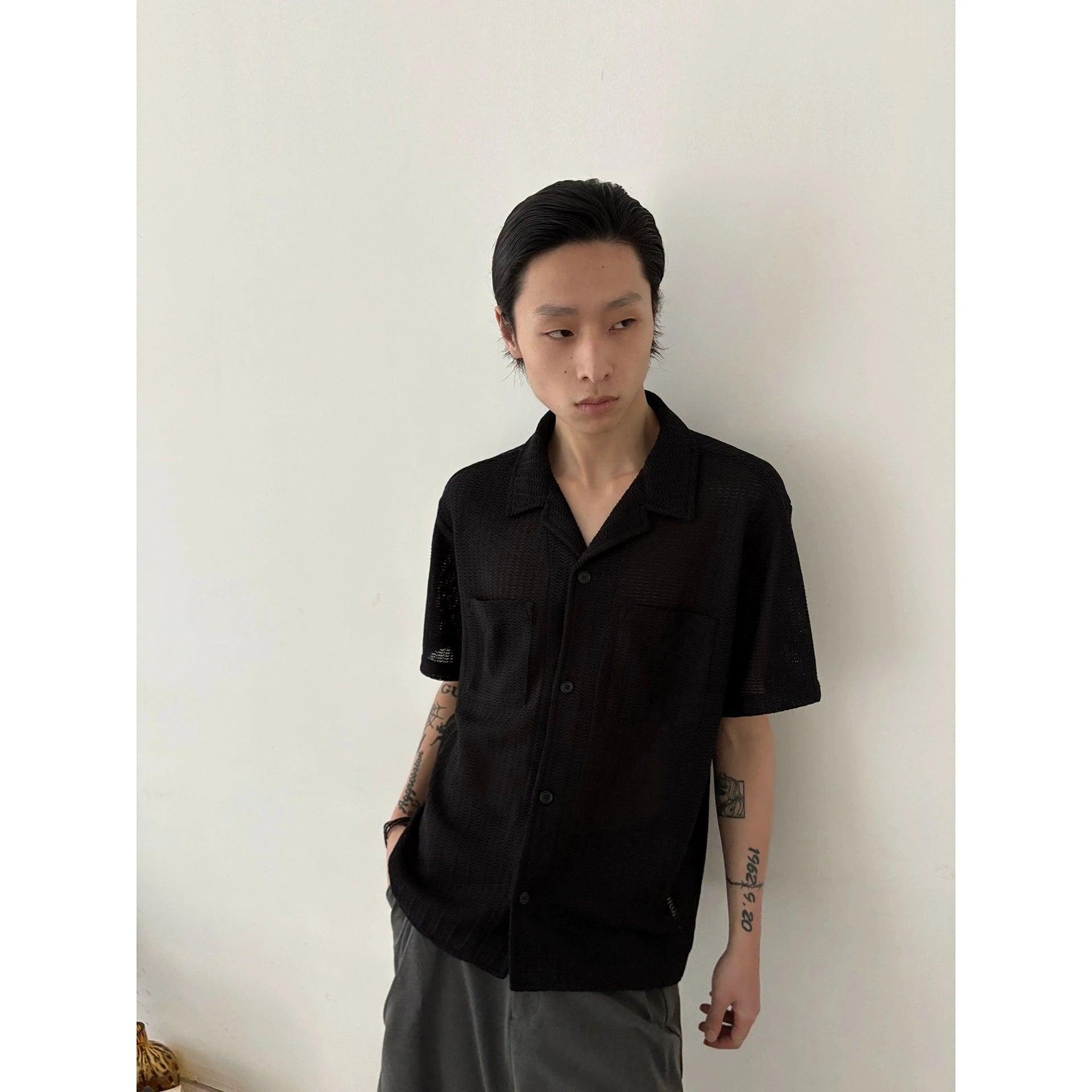 RT No. 18880 HOLLOW COLLAR BUTTON-UP SHIRT Product Image
