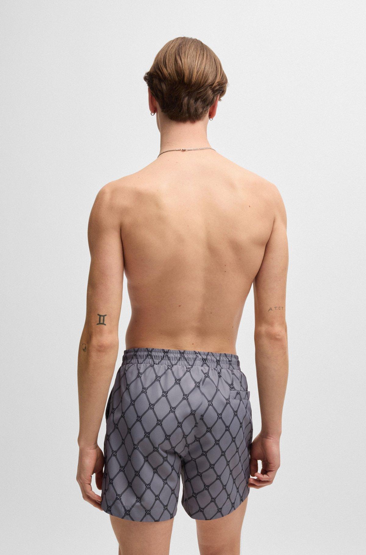 Swim shorts with stacked-logo print Product Image