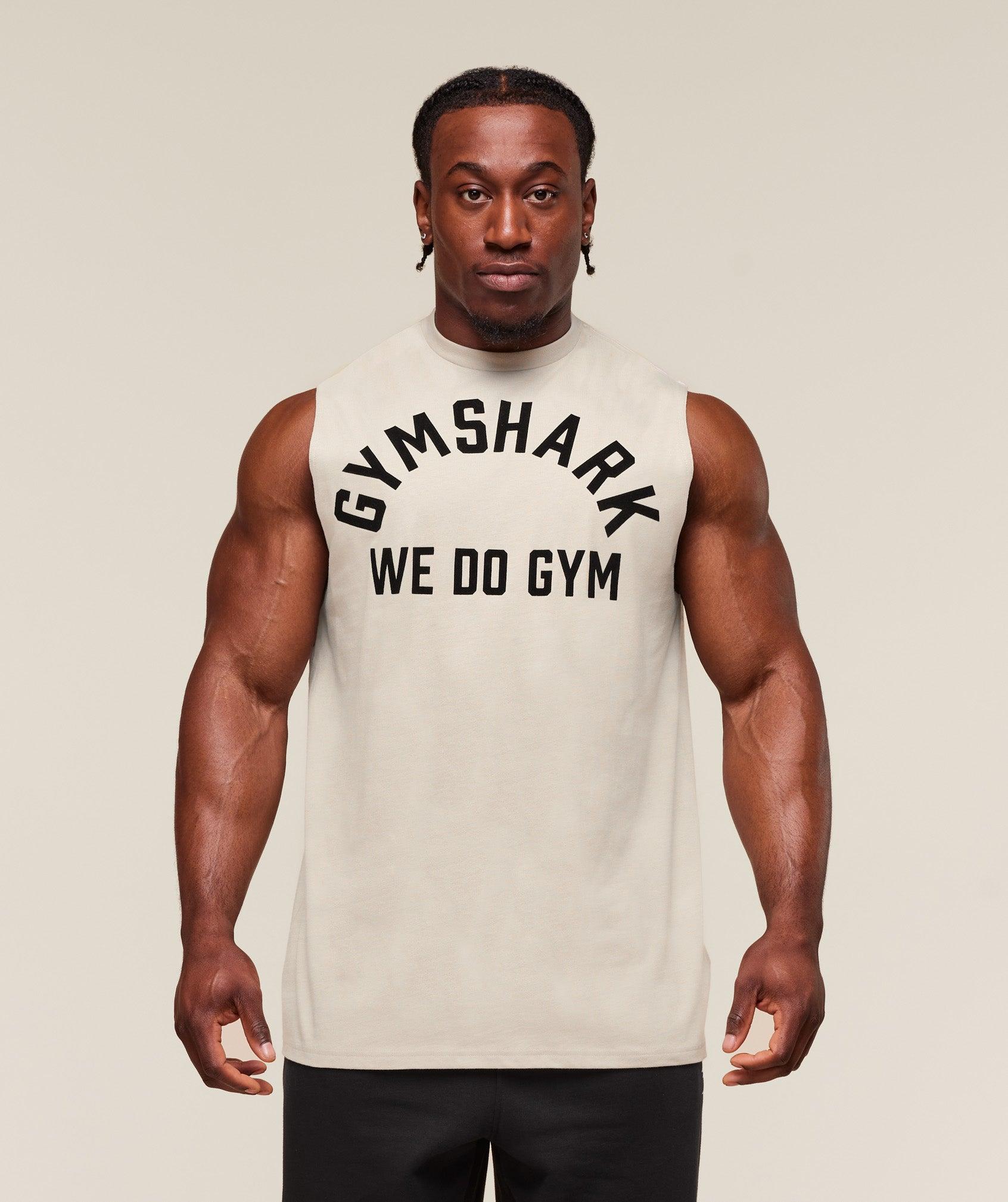 Gymshark We Do Gym Tank - Pebble Grey Male Product Image