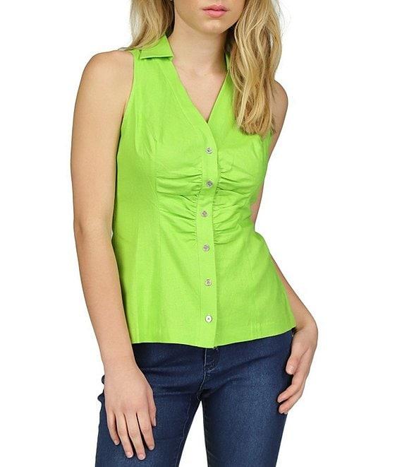 Michael Kors Collar Halter Neckline Sleeveless Top Product Image