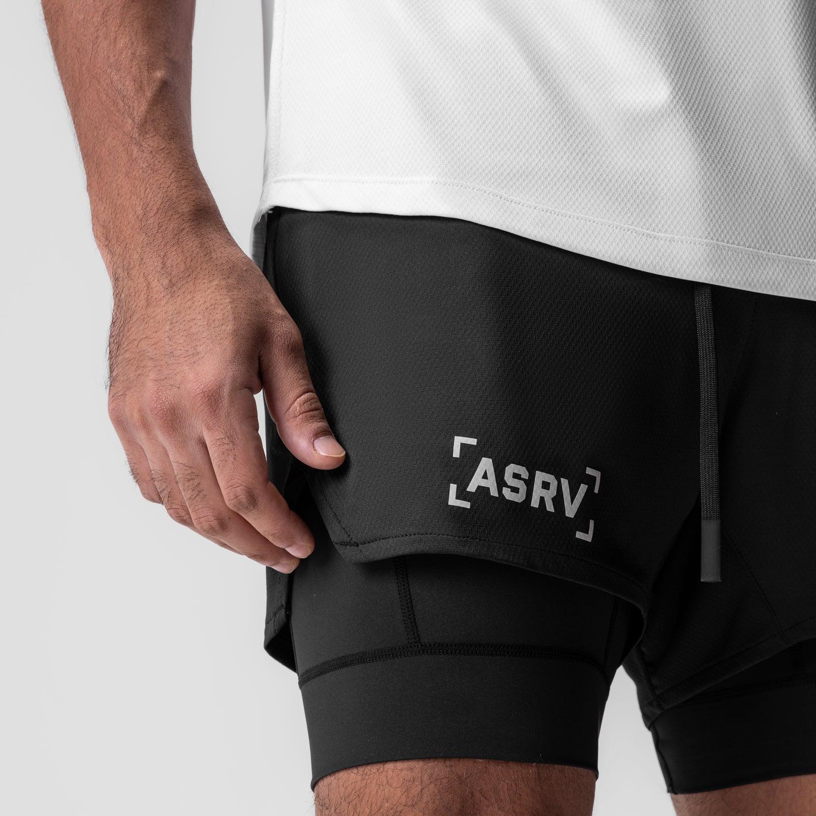 0828. AeroSilver® 5" Liner Short - Black "Bracket"/Black Male Product Image