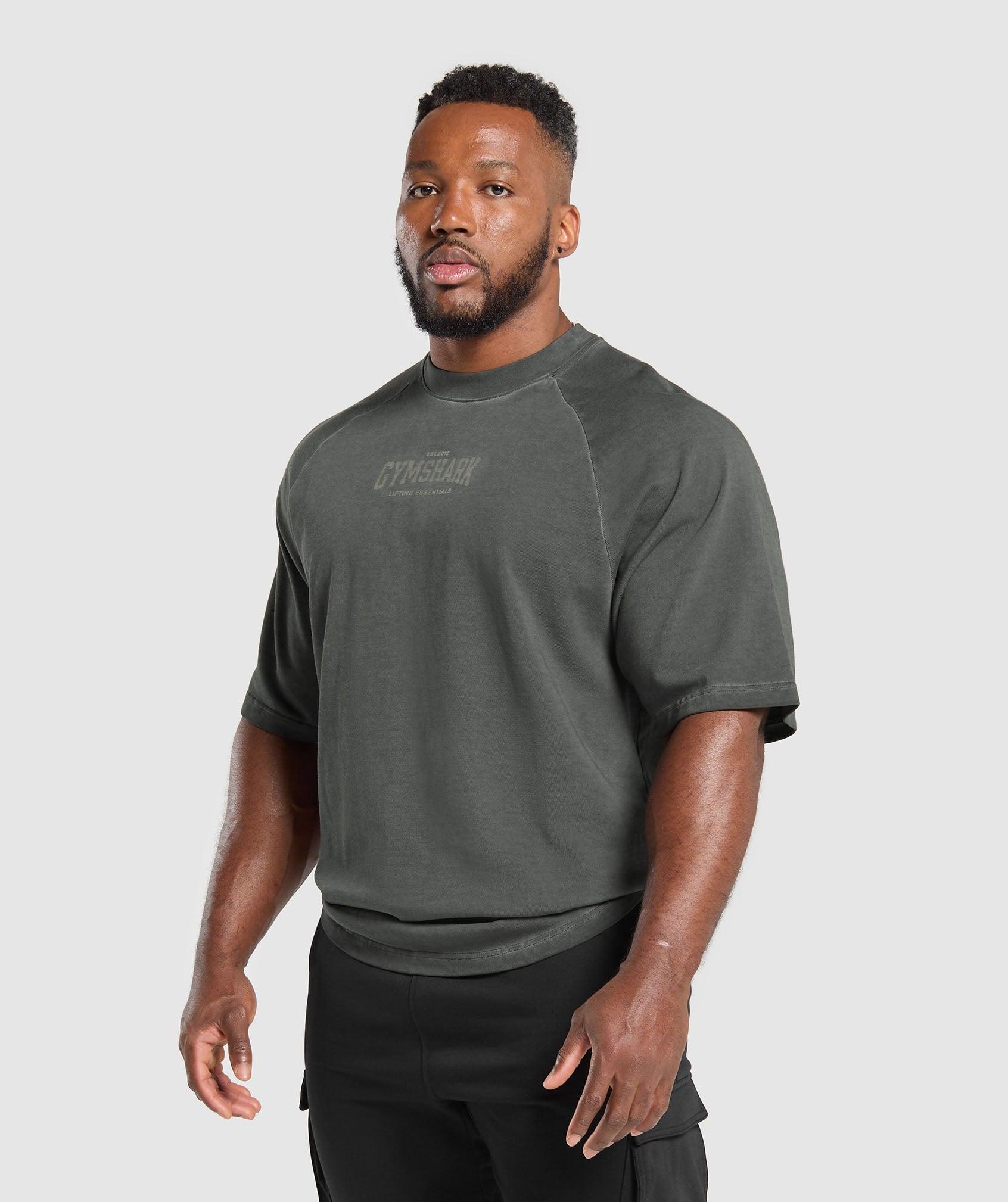 Gymshark Heavyweight T-Shirt - Black Male Product Image