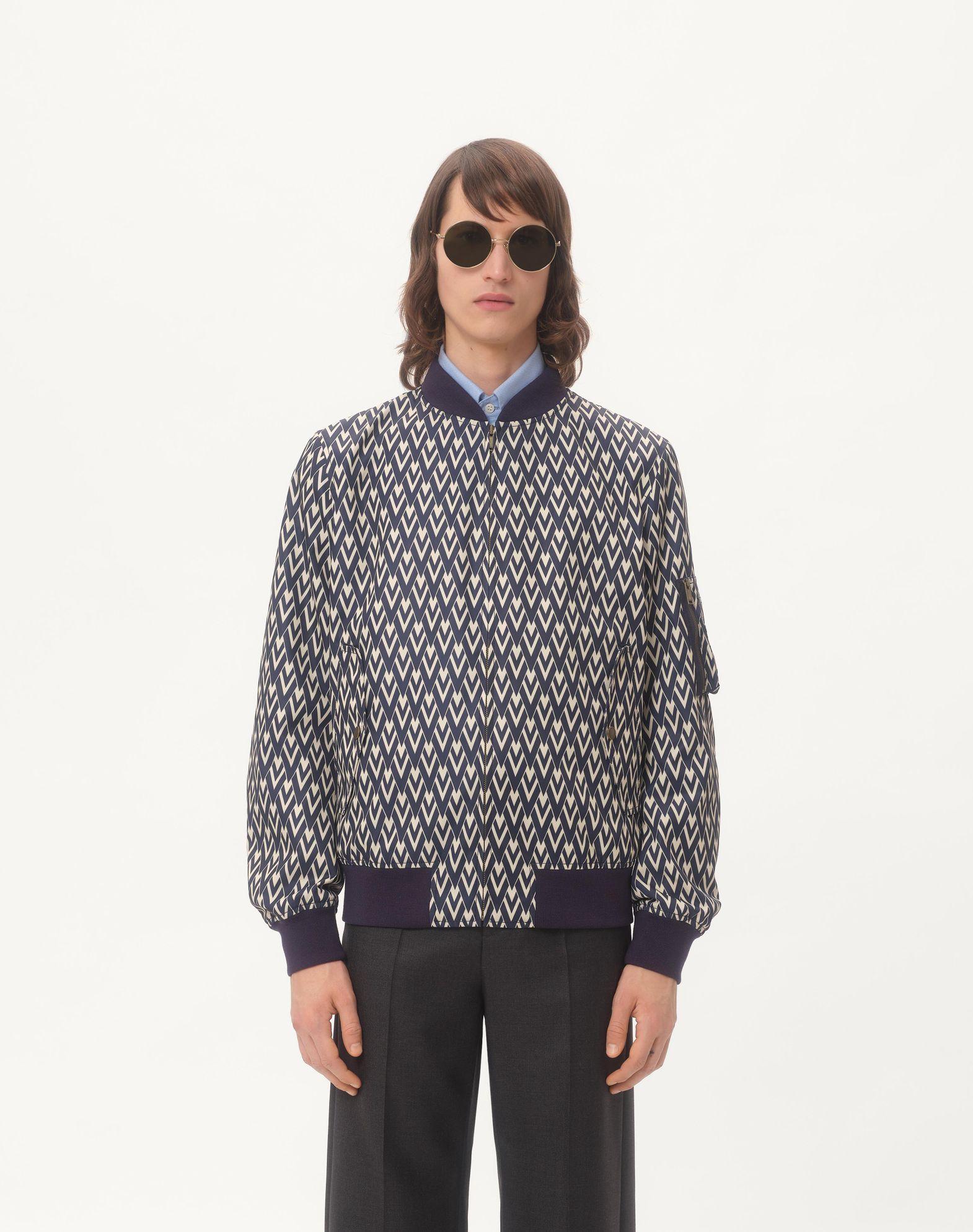 Nylon Bomber Jacket With Toute La V Print Product Image