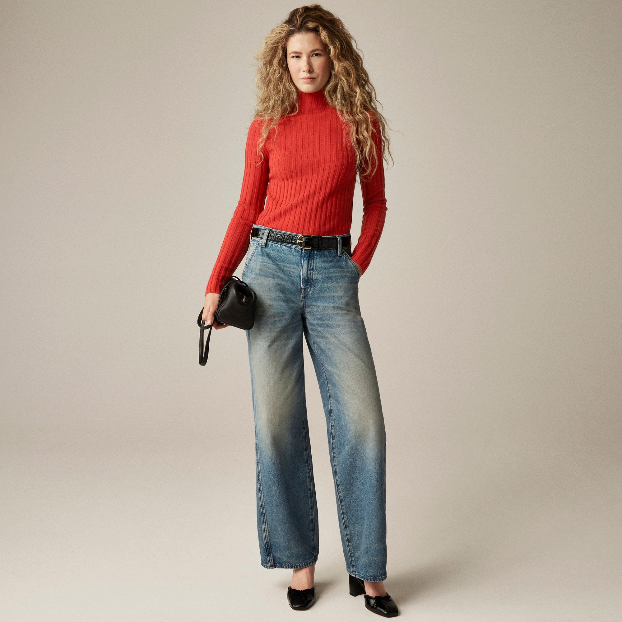 Wide-rib cashmere turtleneck sweater Product Image