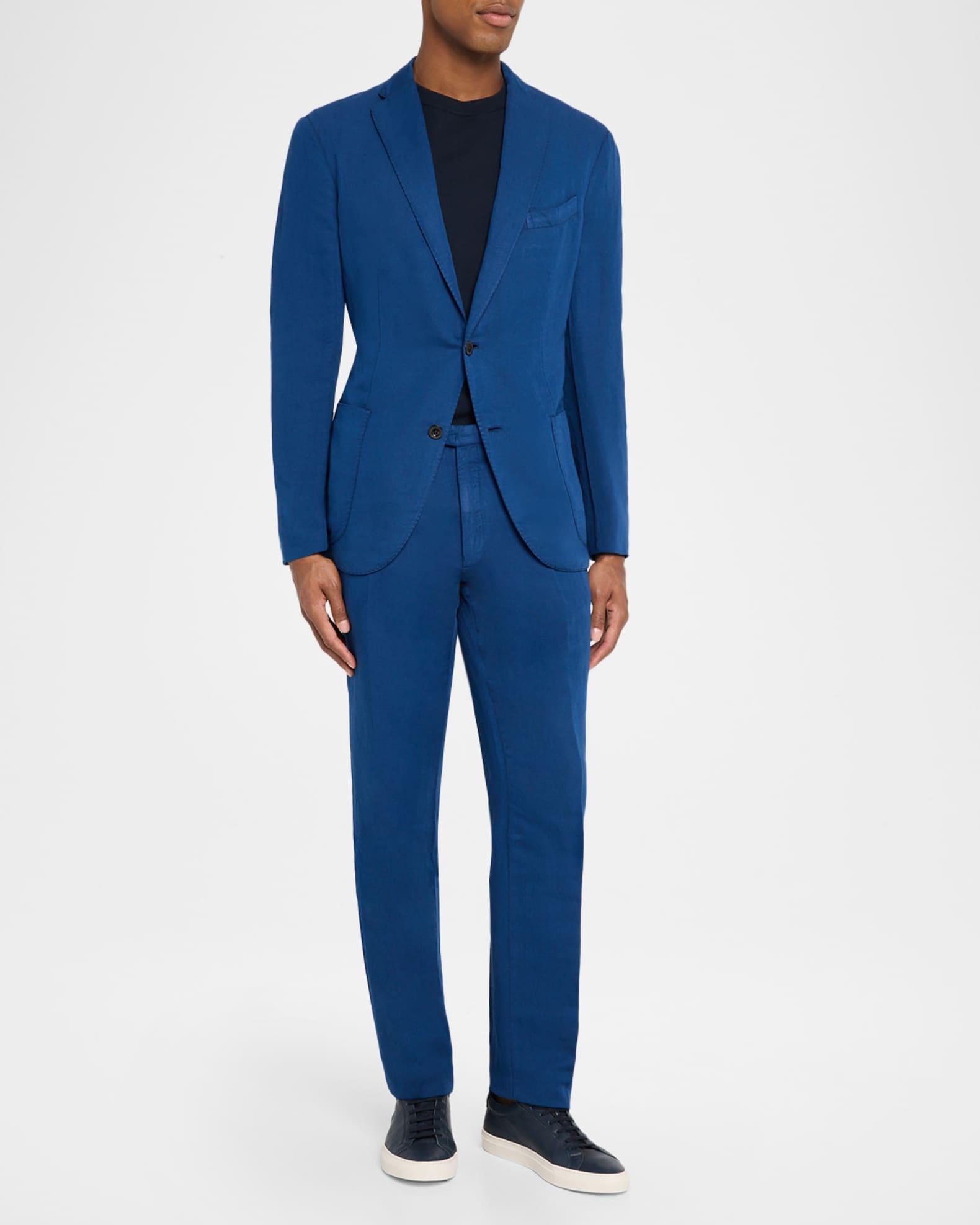 Men's Garment-Dyed Cotton and Linen Suit Product Image