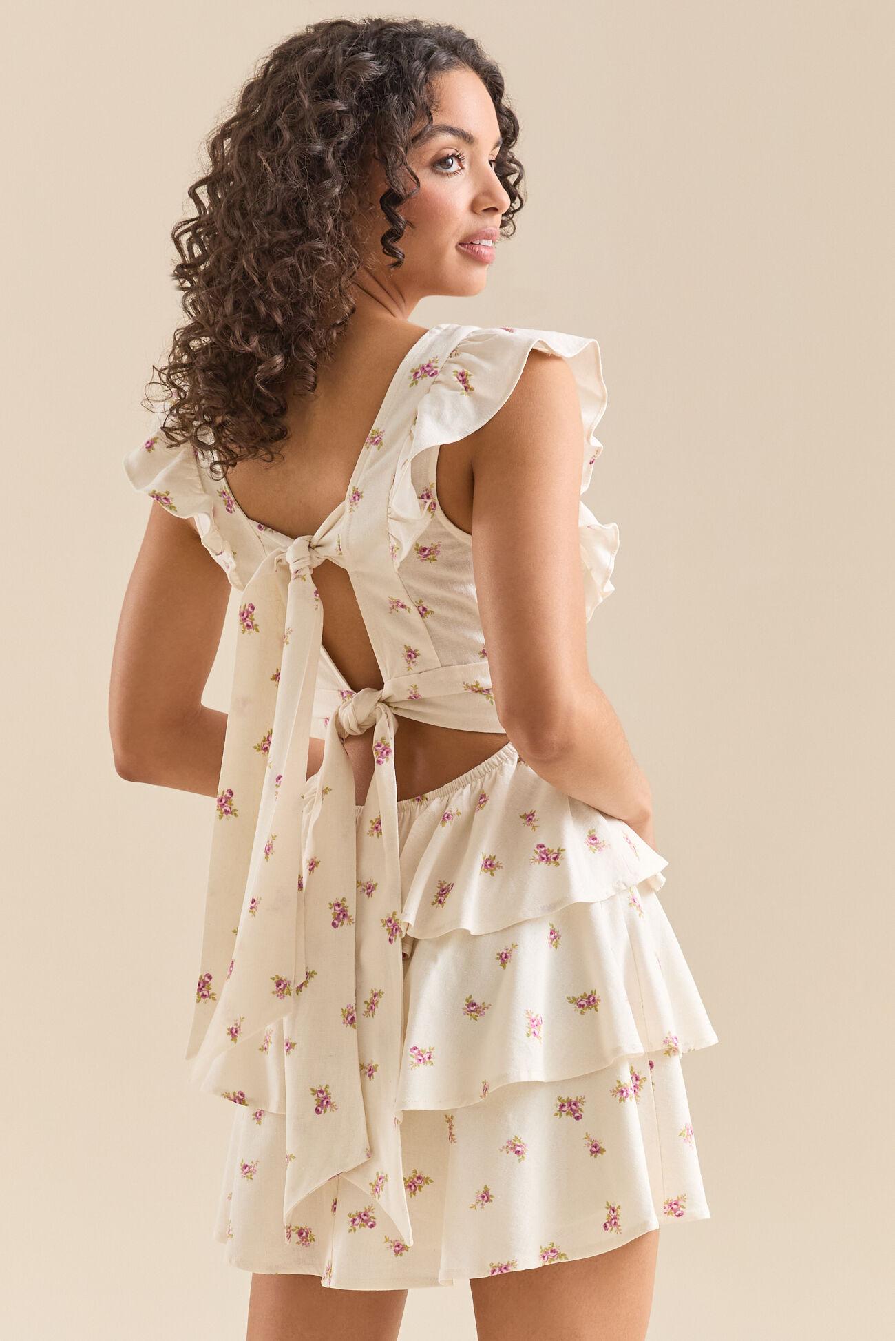 Kelsey Floral Tiered Mini Dress Product Image