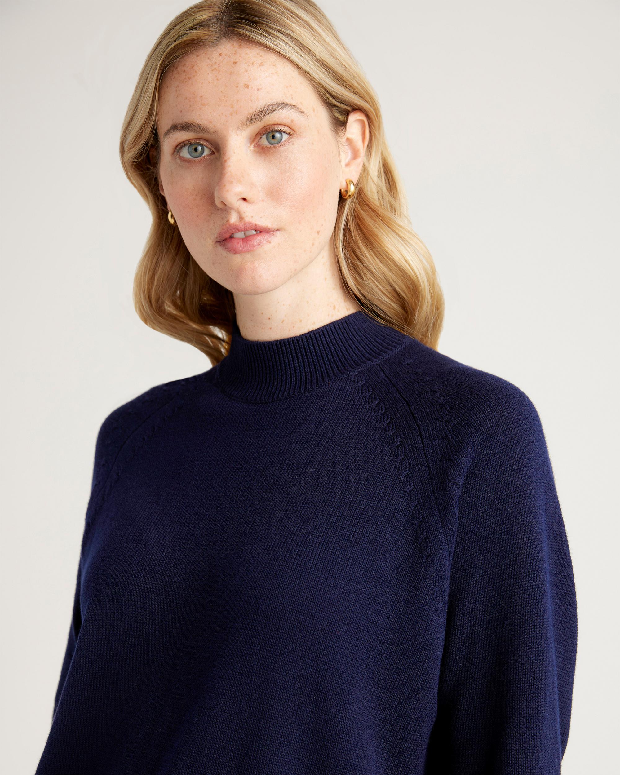 Quince | Women's Mockneck Sweater Size XS, Organic Cotton Product Image