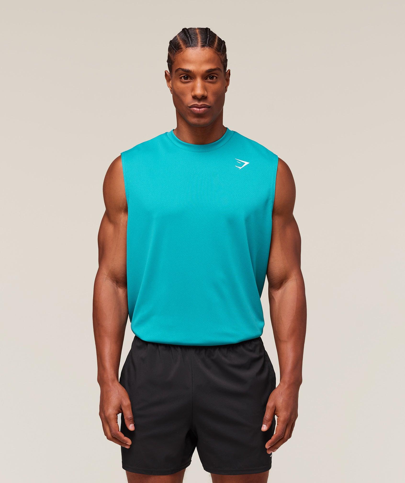 Gymshark Arrival Oversized Tank - Jewel Teal Male Product Image