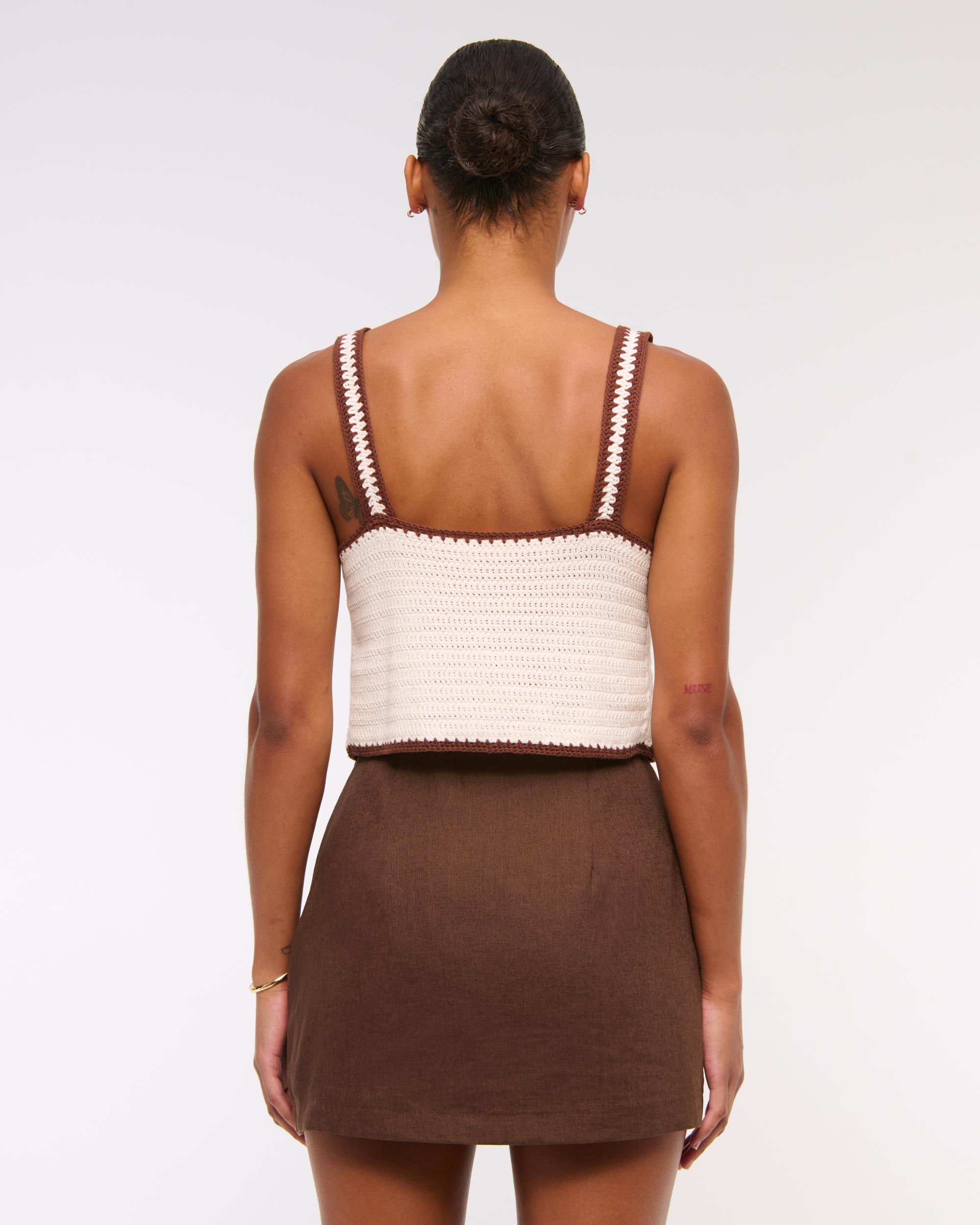 The A&F Scarlett Curve Love Linen-Blend Mini Skort Product Image