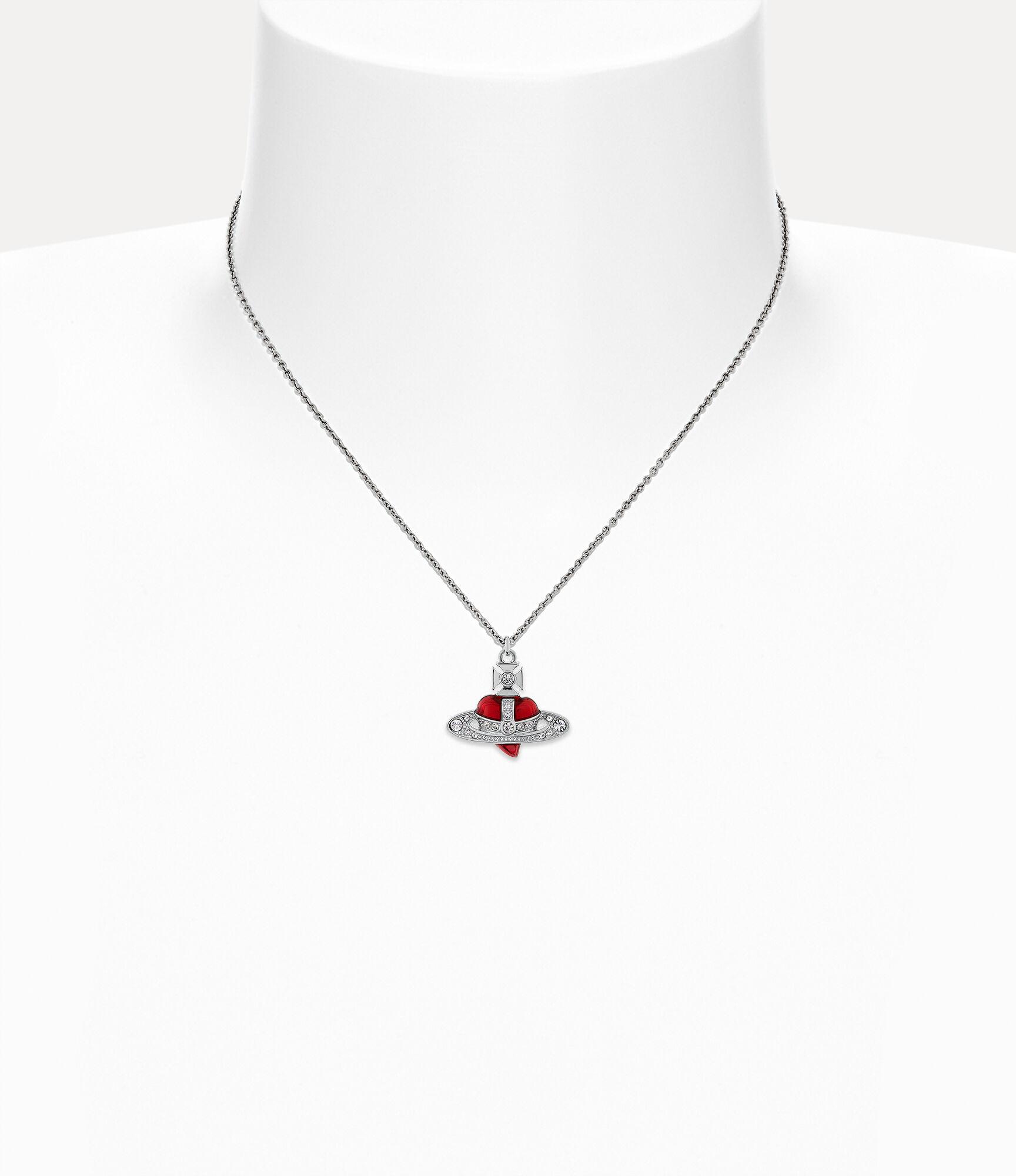 New Diamante Heart Pendant Necklace Product Image