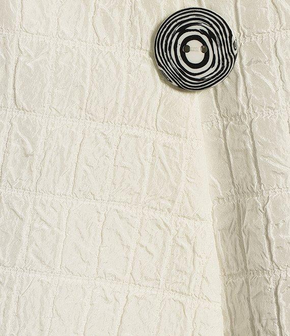 IC Collection Crinkle Woven High Neck Bracelet Sleeve Asymmetrical Jacket Product Image