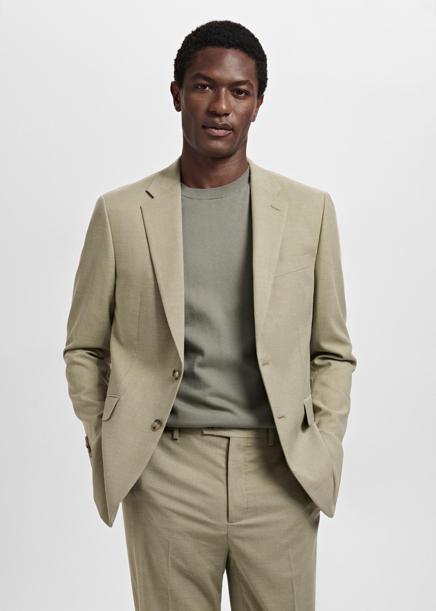 Milan slim-fit suit blazer - Men | MANGO USA Product Image